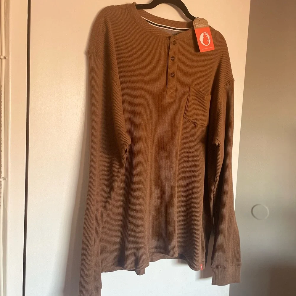 The American Outdoorsman Long Sleeve Button Waffle Shirt - Size XL - Picture 2 of 13